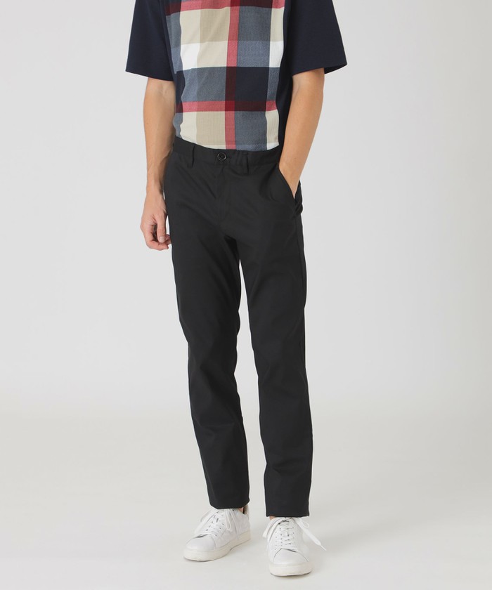 【関税込み】CO グレー ドロップ ウエスト トラウザーズ ソリッド ウールストレッチ テーパード トラウザーズ 'A Suit To