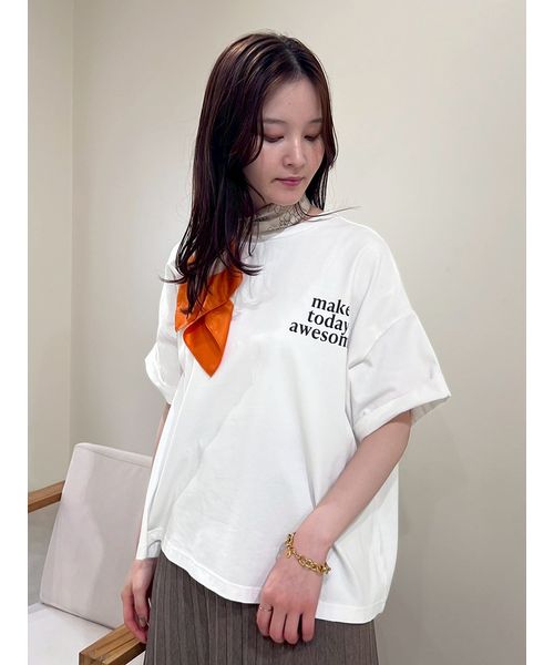 Mila Owen ミラオーエン　カットソー　白　1 Mila Owen ミラオーウェン】 半袖カットソー Tシャツ カットソー