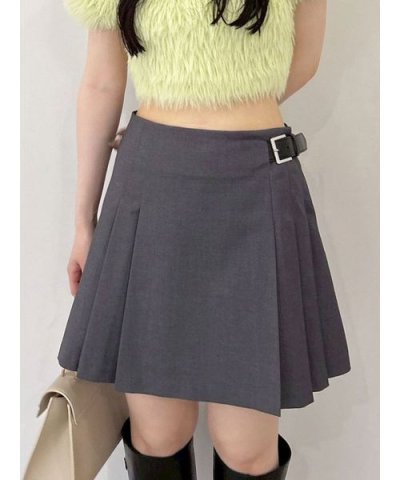 サイドベルトプリーツスカショーパン