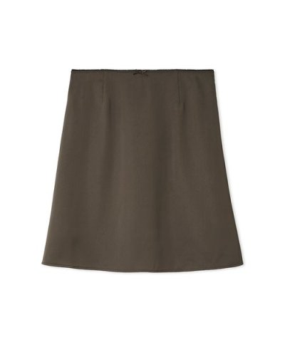 サテンミディナロースカート