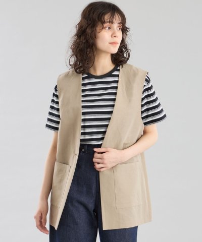 GREY LABEL リネンナイロンジレ
