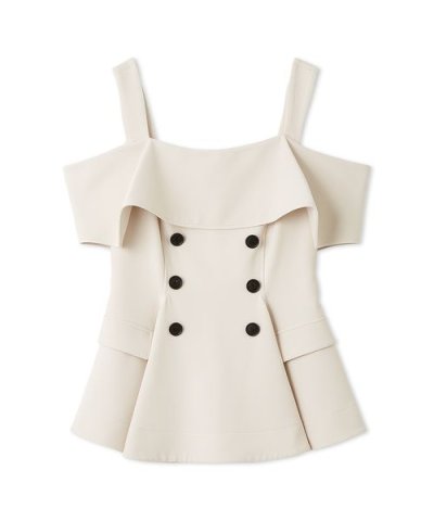 オフショルペプラムトップス