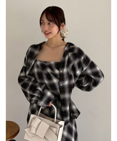 2wayオンブレチェックシャツ