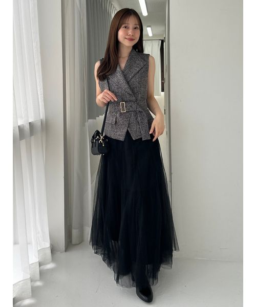 【あいぽん】クレチュール　セット 00サイズ】ジレチュールスカートセットアップ(508369238)｜阪急