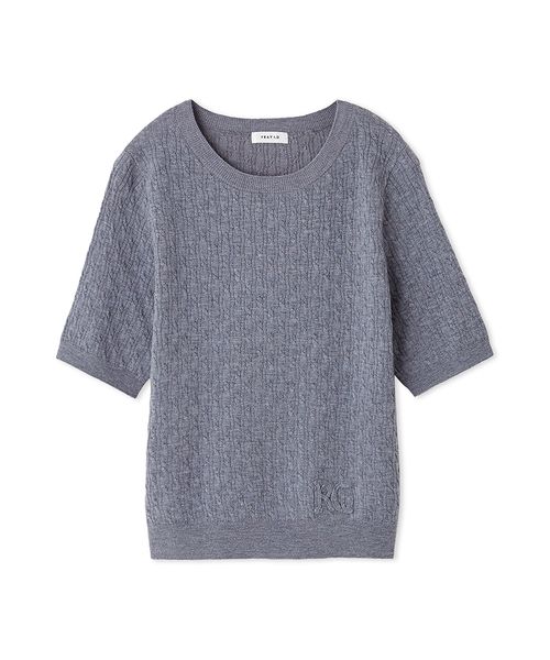ぱん子様ブルー36翌 セール】 【日本製】ストレッチジョーゼットテーラードパンツ