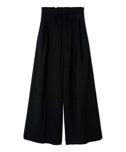 FRAYI. D アセテートオーガンジータックワイドパンツ/ウォッシャブル BLK 1 FRAYI. D アセテートオーガンジータックワイドパンツ/ウォッシャブル BLK 1