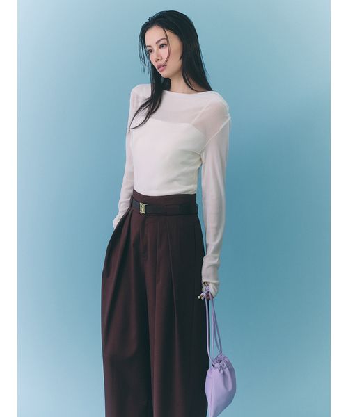 FRAY I.D フレイ アイディー パンツ サイドスリットバイカーショーツ FRAY I.D（フレイ・アイディー） タイプライターリボンツータック