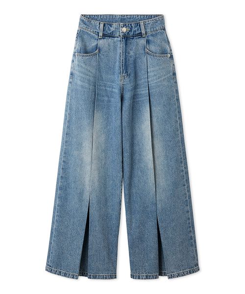 FRAYI. D ボックスタックワイドデニムパンツ LBLU 1 FRAYI. D ボックスタックワイドデニムパンツ LBLU 1