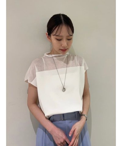 ハイネックブラウジングシアーニット