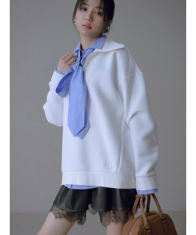 ハーフジップアッププルオーバー