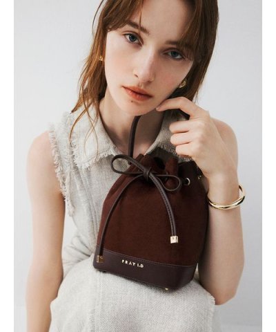 スエードリボンバッグ