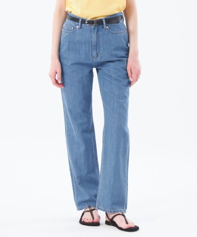 コットンリネンデニムストレートフィット