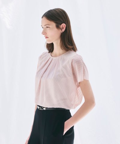 【ウォッシャブル】カットジョーゼット/フィンリーフライス　ブラウス