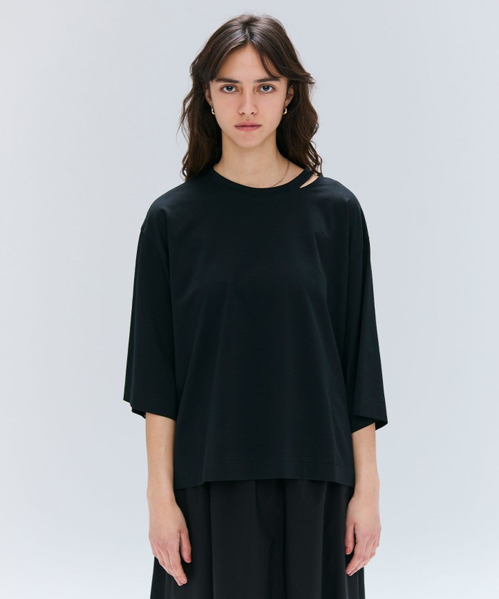 BEIGE 【洗える・GLOW 8月号掲載】S. BABILA / スリットネックオーバーサイ BLACK 4 BEIGE 【洗える・GLOW 8月号掲載】S. BABILA / スリットネックオーバーサイ BLACK 4