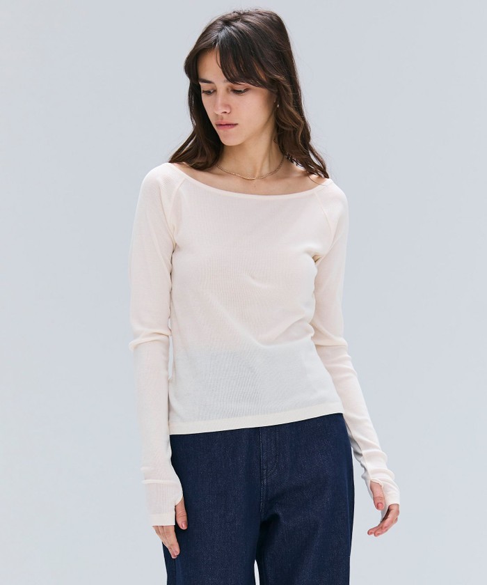 BEIGE 【洗える・BAILA 10月号掲載】MARINO / 2WAYリブコンパクトカー ECRU 4 BEIGE 【洗える・BAILA 10月号掲載】MARINO / 2WAYリブコンパクトカー ECRU 4