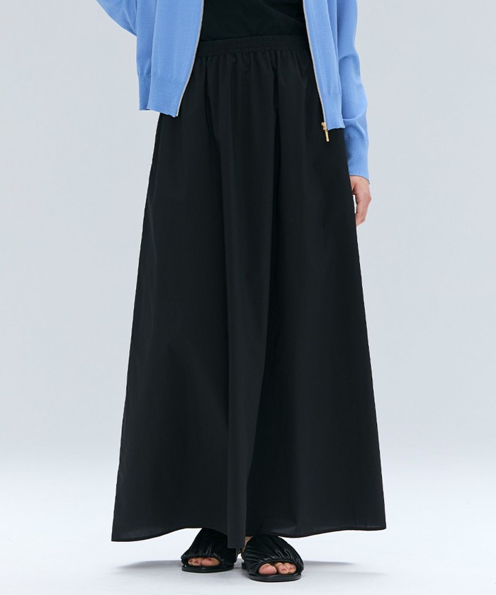 BEIGE 【洗える/セットアップ対応】SPIGA / ギャザーロングフレアスカート BLACK 2 BEIGE 【洗える/セットアップ対応】SPIGA / ギャザーロングフレアスカート BLACK 2