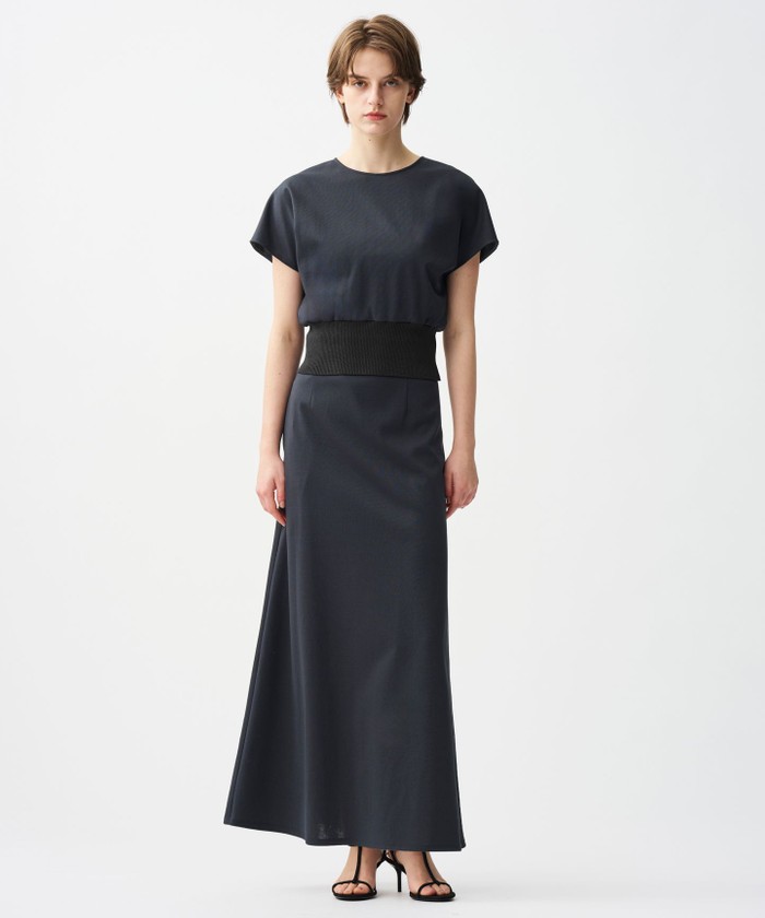 UNCRAVE 【UVカット・接触冷感・マシンウォッシャブル】ダブルフェイスジャージー フレアス スレート 1