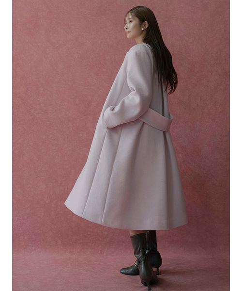 カシミヤ混ノーカラーコート(508381578)｜阪急百貨店公式通販サイト