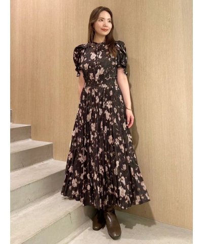 ブラードフラワープリントワンピース