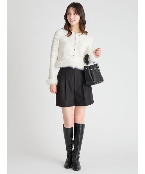 CELFORD タックショートパンツ　BLK セルフォード CELFORD バリエーションタックショートパンツ