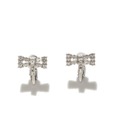 クリスタルリボンイヤリング