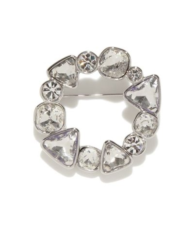 ランダムビジューサークルブローチ