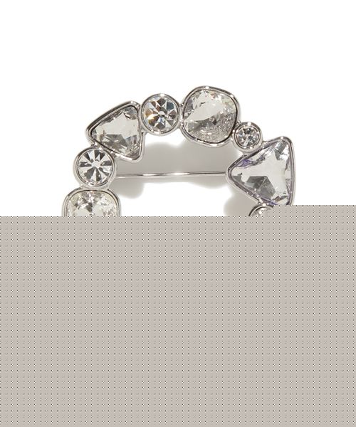 ランダムビジューサークルブローチ