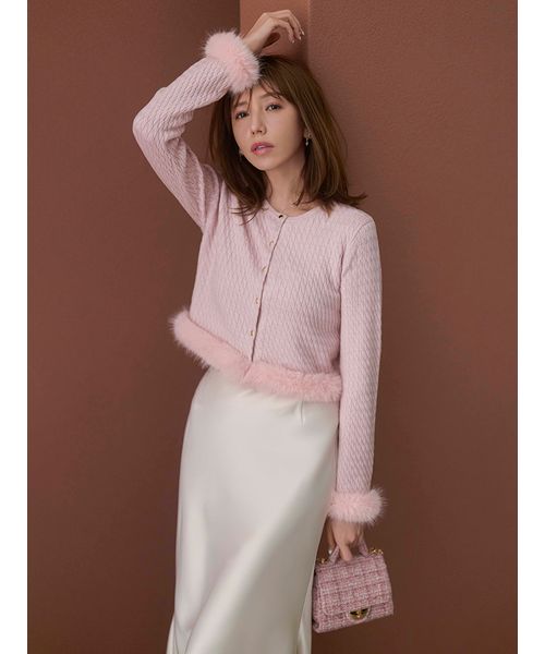 新品未使用　celford セルフォード シアーニットカーディガン ピンク ピンク系｜カーディガン｜CELFORD(セルフォード)｜阪急百貨店公式通販