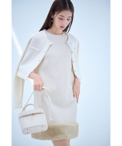 SUPER FINE MERINO WOOLビジュー釦カーディガン