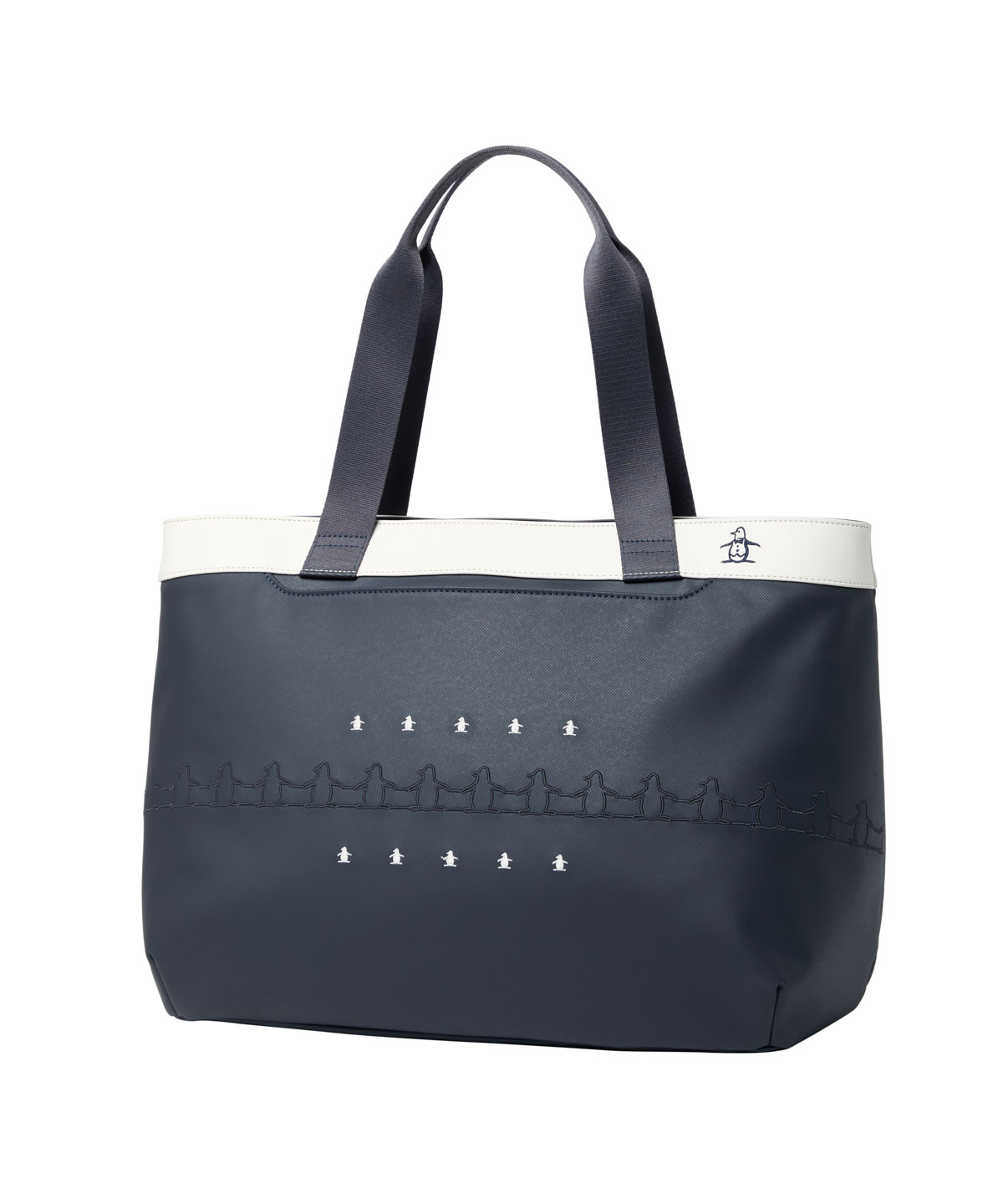 Munsingwear(ings) マンシングウェア Munsingwear 合皮素材ペンギン刺繍トートバッグ ネイビー F Munsingwear(ings) マンシングウェア Munsingwear 合皮素材ペンギン刺繍トートバッグ ネイビー F