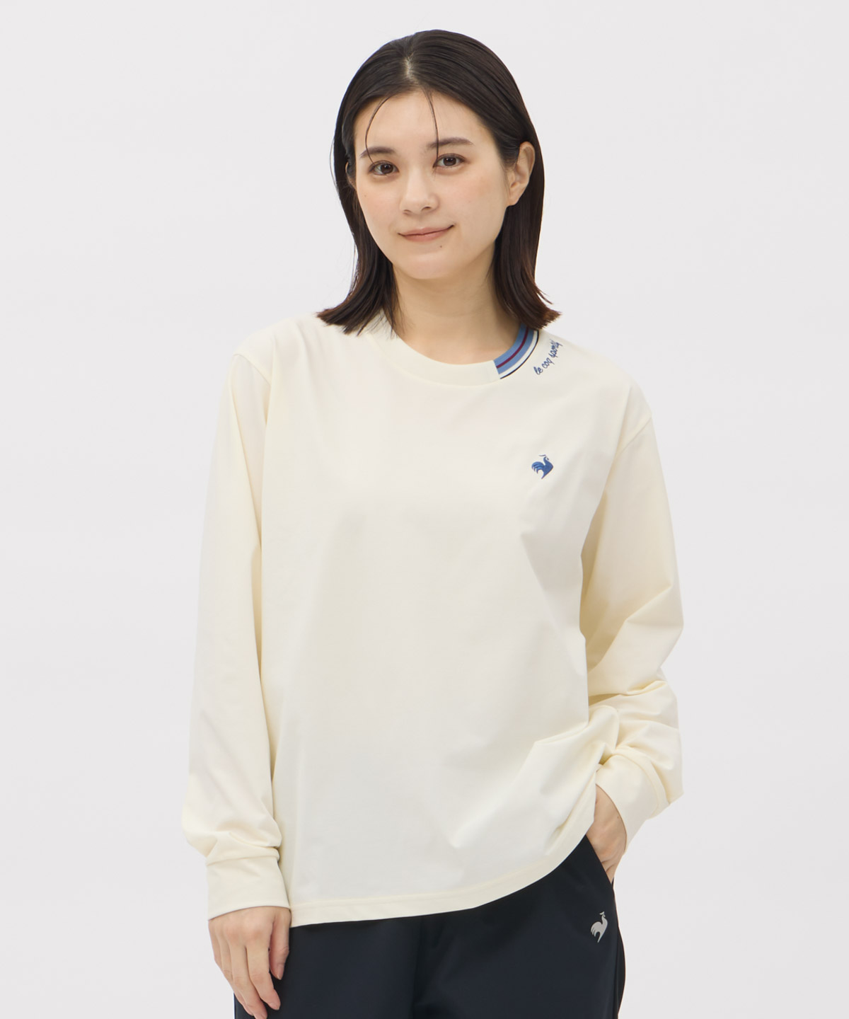 lecoqsportif(ings) ルコックスポルティフ le coq sportif ヘランカ 長袖Tシャツ ホワイト O lecoqsportif(ings) ルコックスポルティフ le coq sportif ヘランカ 長袖Tシャツ ホワイト O