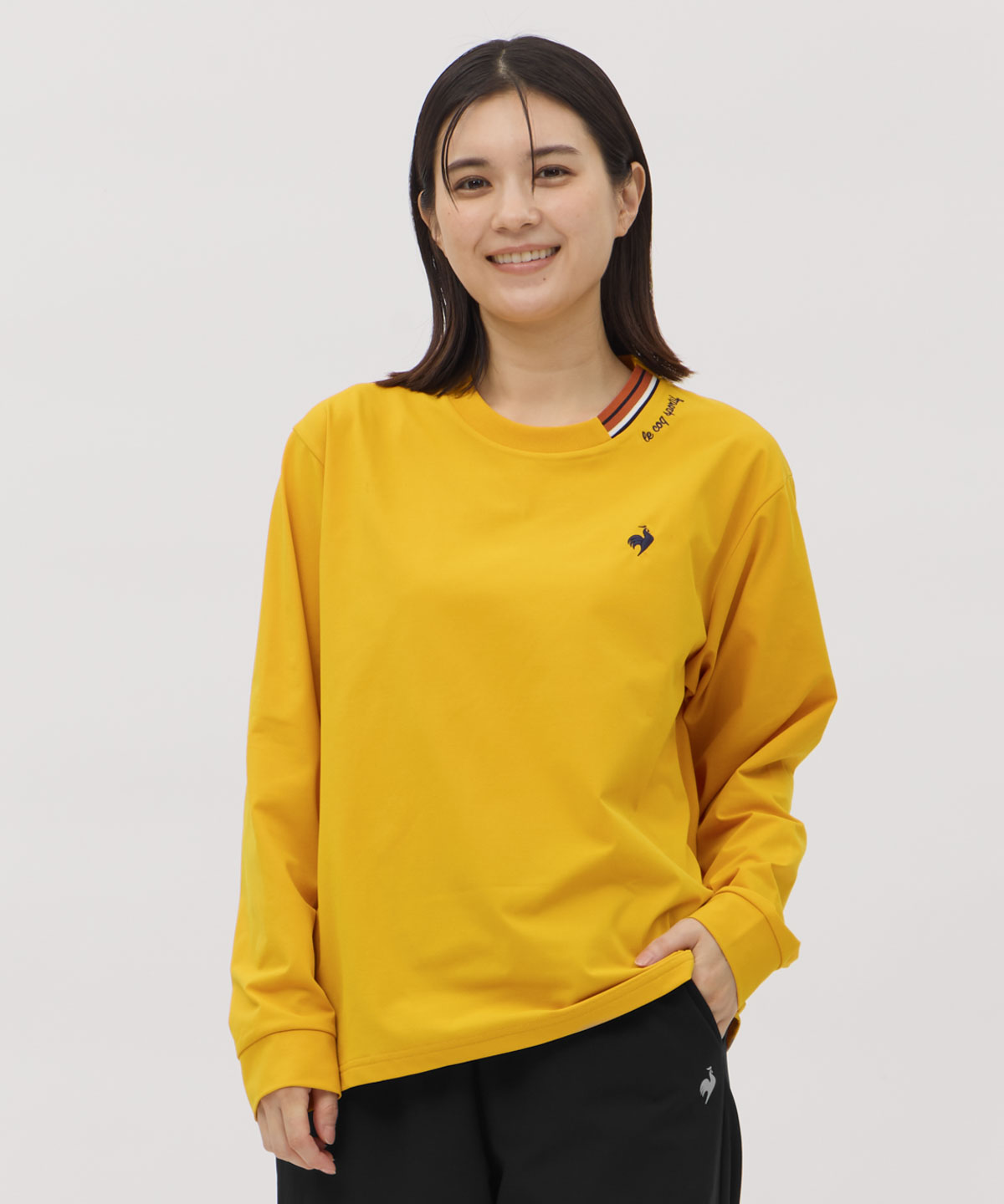 lecoqsportif(ings) ルコックスポルティフ le coq sportif ヘランカ 長袖Tシャツ イエロー L lecoqsportif(ings) ルコックスポルティフ le coq sportif ヘランカ 長袖Tシャツ イエロー L