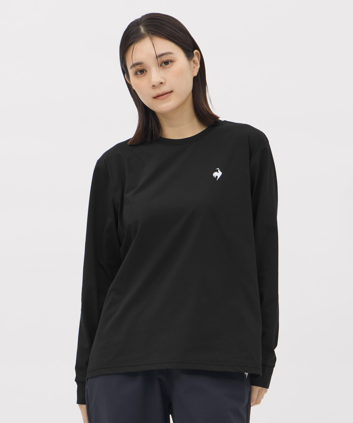 lecoqsportif(ings) ルコックスポルティフ le coq sportif ヘランカ 長袖Tシャツ ブラック M lecoqsportif(ings) ルコックスポルティフ le coq sportif ヘランカ 長袖Tシャツ ブラック M