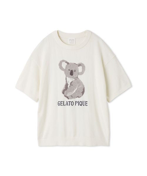 ジェラピケ　新品未使用　エアモコ小花ジャガードプルオーバー ジェラートピケ gelato pique エアモコ小花ジャガードプル