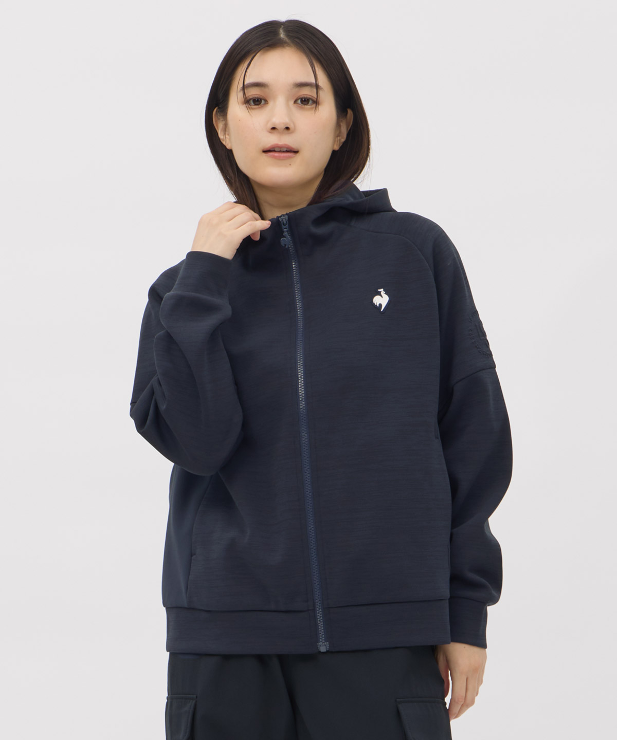 lecoqsportif(ings) ルコックスポルティフ le coq sportif アクティブスウェット フード ネイビー O lecoqsportif(ings) ルコックスポルティフ le coq sportif アクティブスウェット フード ネイビー O