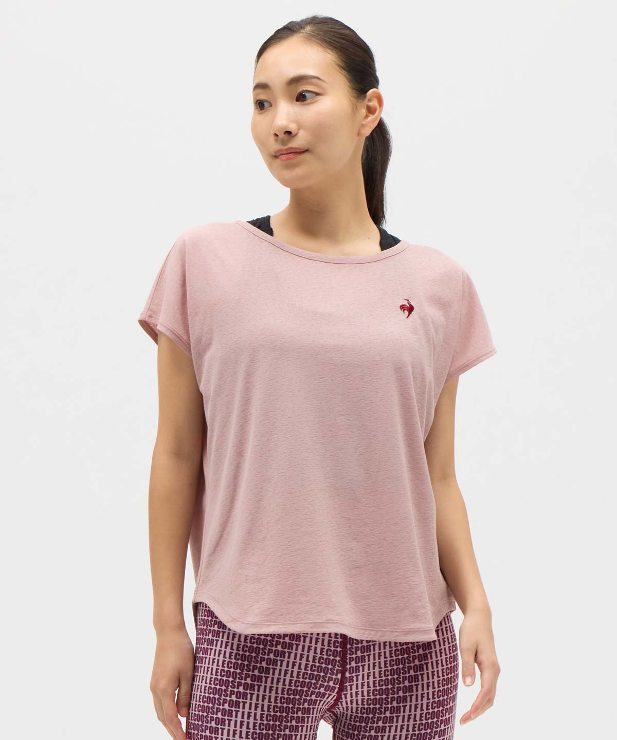 lecoqsportif(ings) ルコックスポルティフ le coq sportif シアーライト半袖Tシャツ ピンク M lecoqsportif(ings) ルコックスポルティフ le coq sportif シアーライト半袖Tシャツ ピンク M