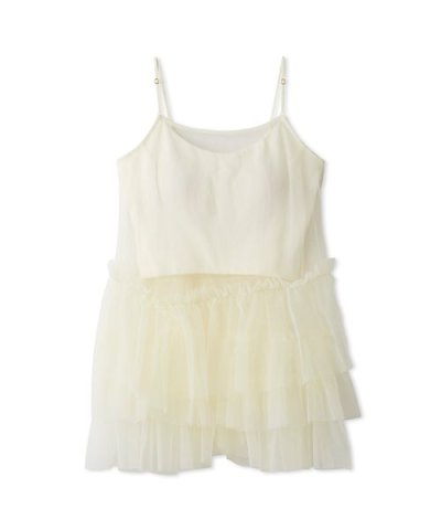 【LILY BROWN Lingerie】カップ付フリルチュールキャミ