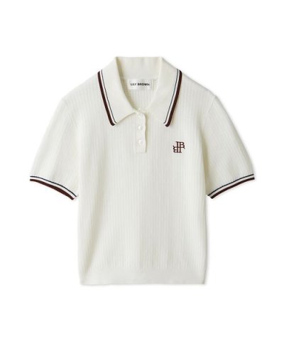 ワンポイントニットポロシャツ