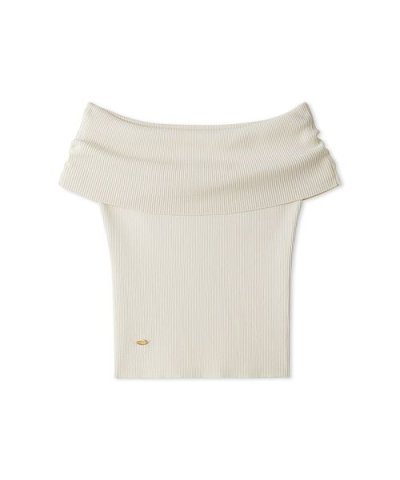 オフショルニットトップス