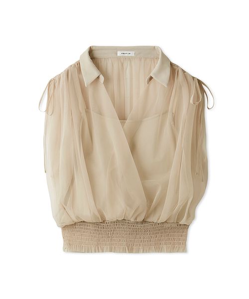 FRAYI. D チュールドッキングカシュクールカットソー BEG F FRAYI. D チュールドッキングカシュクールカットソー BEG F