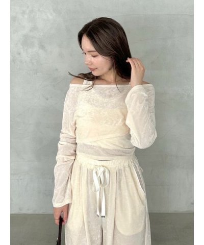 クラッシュベロアレイヤードカットソー