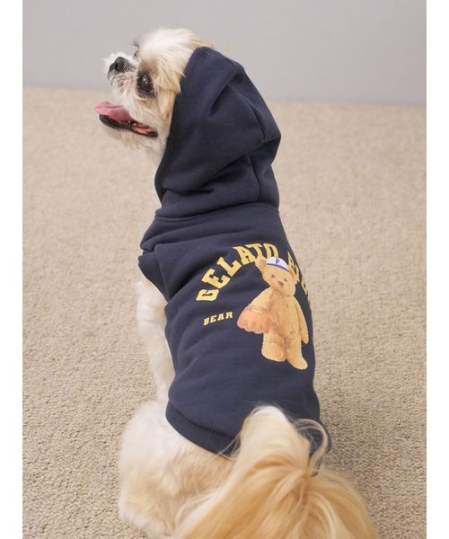GELATOPIQUECAT & DOG 【CAT & DOG】スポーティーベア裏毛プルオーバー NVY M GELATOPIQUECAT & DOG 【CAT & DOG】スポーティーベア裏毛プルオーバー NVY M
