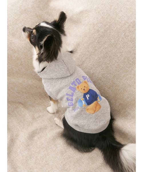 GELATOPIQUECAT & DOG 【CAT & DOG】スポーティーベア裏毛プルオーバー GRY M GELATOPIQUECAT & DOG 【CAT & DOG】スポーティーベア裏毛プルオーバー GRY M