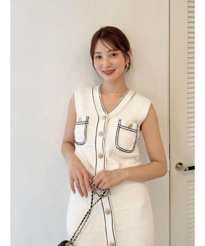 Sustainableストラクチャーニットジレ