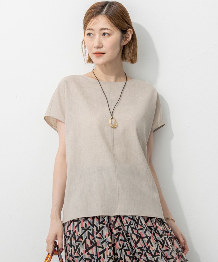 tシャツ 「洗える」ドビードットシフォン ブラウス レディース 23区 tシャツ 「洗える」ドビードットシフォン ブラウス
