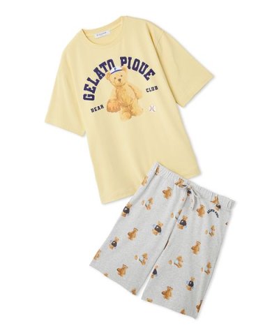 【ONLINE限定】【HOMME】スポーティーベアワンポイントTシャツ＆総柄ハー