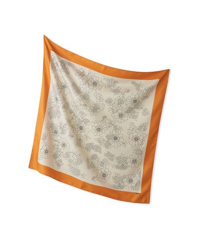 フラワー柄リバーシブルスカーフ