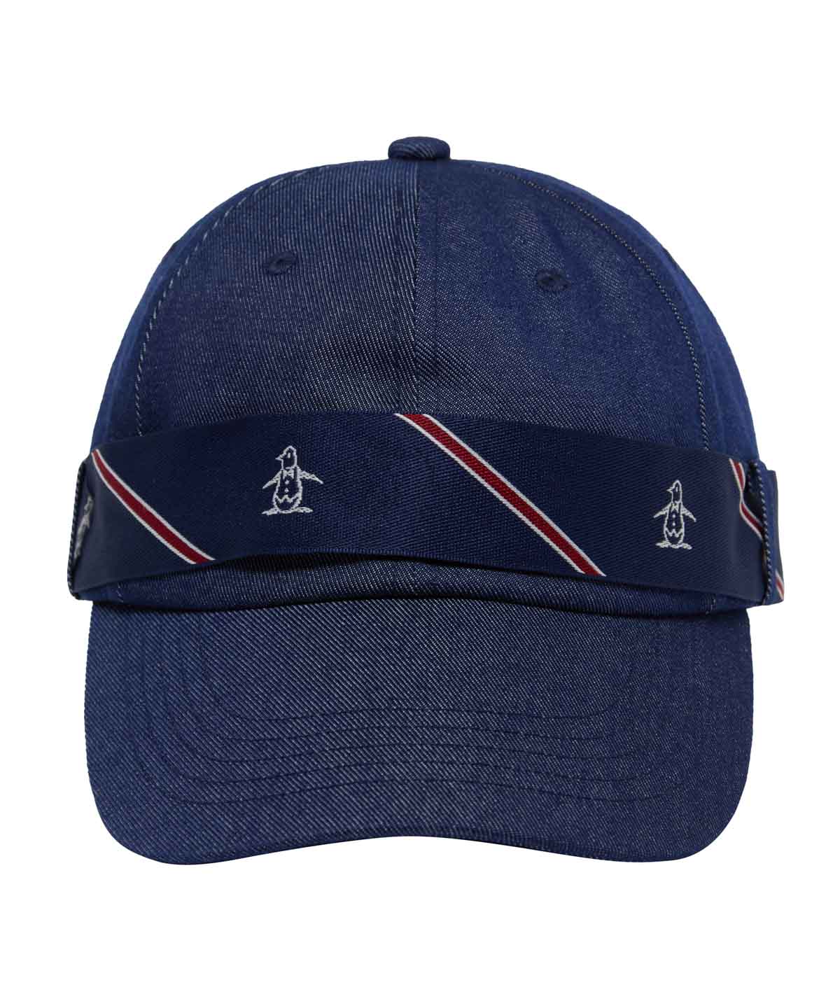 Munsingwear(ings) マンシングウェア Munsingwear デニム調リボン取り外しキャップ ネイビー F Munsingwear(ings) マンシングウェア Munsingwear デニム調リボン取り外しキャップ ネイビー F