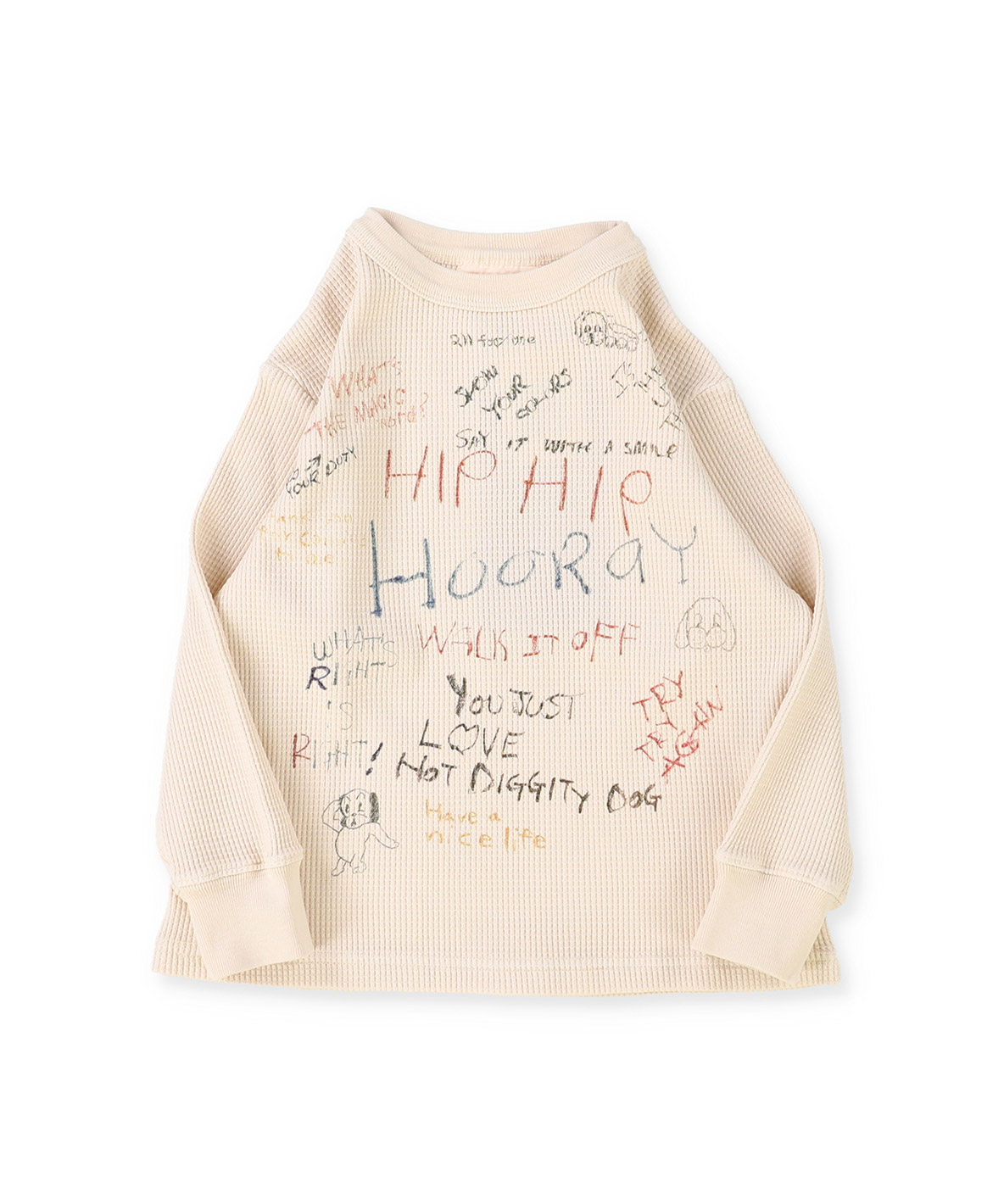 DENIMDUNGAREE デニムダンガリー DENIM DUNGAREE Waffle Scribble オフホワイト 1(Ladies-M)/M DENIMDUNGAREE デニムダンガリー DENIM DUNGAREE Waffle Scribble オフホワイト 1(Ladies-M)/M