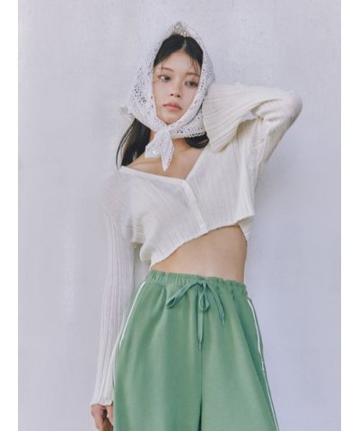 シンプルリブカーディガン